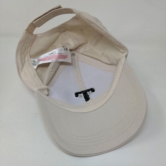 Primark Cares Men's Strapback Hat Tan Adjustable Embroidered Letter T Logo - Picture 6 of 8